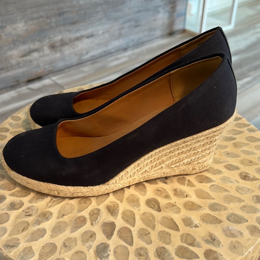 J.Crew navy wedges! Size 7.5